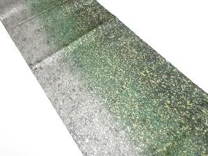 引箔　のり散らし模様織出し袋帯